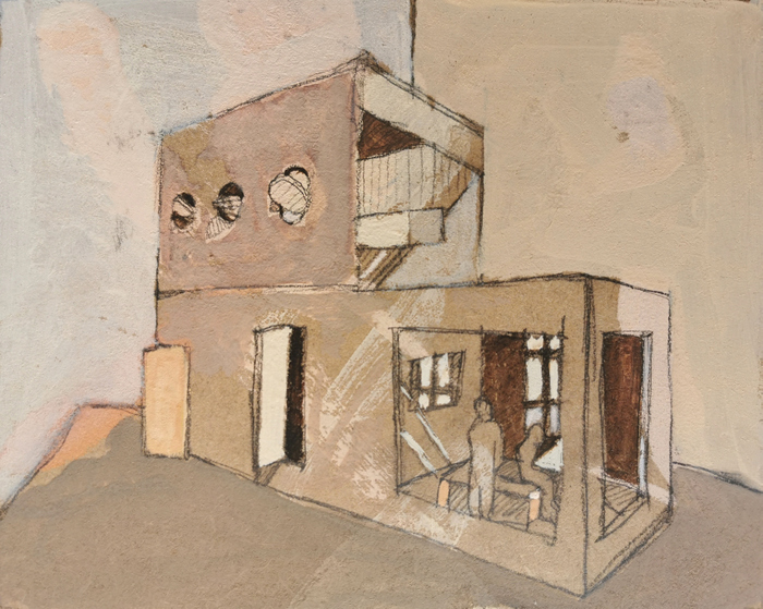 Lieu VII - 13x18 - tempera